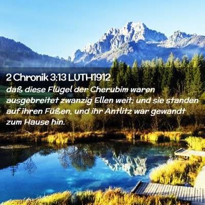 Picture 02 - 2 Chronik 3:13 LUTH1912 - daß diese Flügel der Cherubim waren - Bible Verse Picture