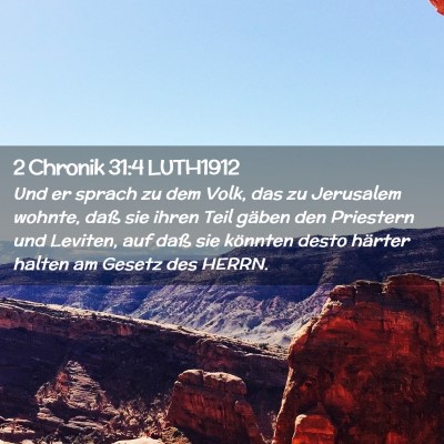Picture 02 - 2 Chronik 31:4 LUTH1912 - Und er sprach zu dem Volk, das zu Jerusalem - Bible Verse Picture