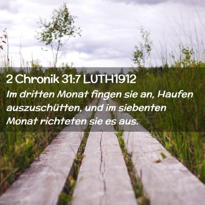 Picture 02 - 2 Chronik 31:7 LUTH1912 - Im dritten Monat fingen sie an, Haufen - Bible Verse Picture