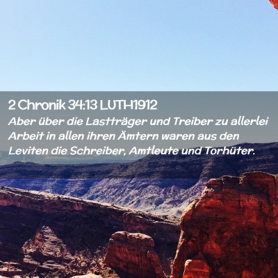 Picture 02 - 2 Chronik 34:13 LUTH1912 - Aber über die Lastträger und Treiber zu - Bible Verse Picture