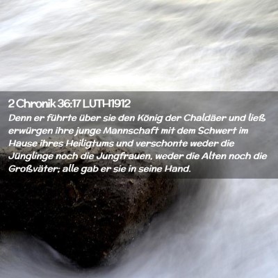 Picture 02 - 2 Chronik 36:17 LUTH1912 - Denn er führte über sie den König der - Bible Verse Picture