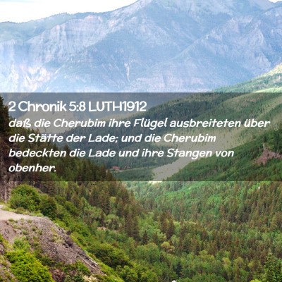 Picture 02 - 2 Chronik 5:8 LUTH1912 - daß die Cherubim ihre Flügel ausbreiteten über - Bible Verse Picture
