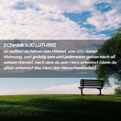 Picture 02 - 2 Chronik 6:30 LUTH1912 - so wollest du hören vom Himmel, vom Sitz deiner - Bible Verse Picture
