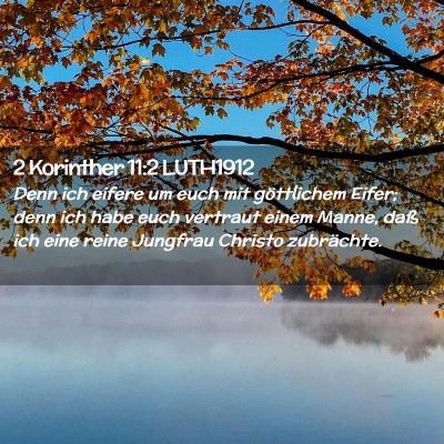 Picture 02 - 2 Korinther 11:2 LUTH1912 - Denn ich eifere um euch mit göttlichem Eifer; - Bible Verse Picture
