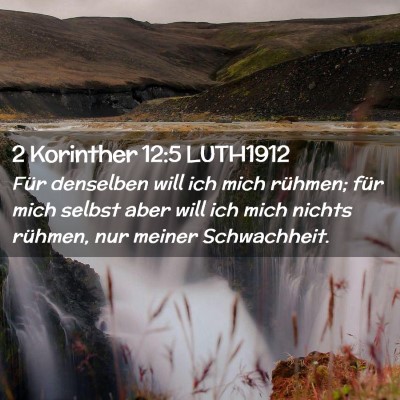 Picture 02 - 2 Korinther 12:5 LUTH1912 - Für denselben will ich mich rühmen; für mich - Bible Verse Picture