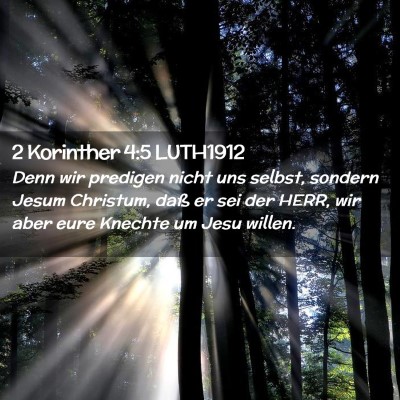 Picture 02 - 2 Korinther 4:5 LUTH1912 - Denn wir predigen nicht uns selbst, sondern Jesum - Bible Verse Picture