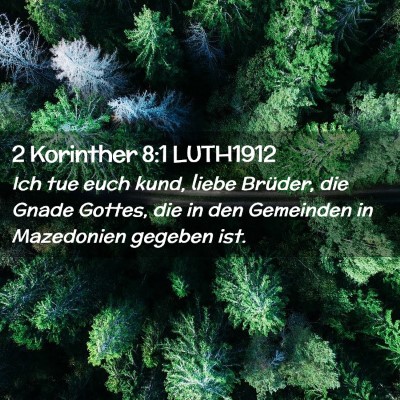Picture 02 - 2 Korinther 8:1 LUTH1912 - Ich tue euch kund, liebe Brüder, die Gnade - Bible Verse Picture