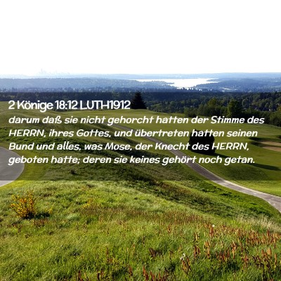Picture 02 - 2 Könige 18:12 LUTH1912 - darum daß sie nicht gehorcht hatten der Stimme - Bible Verse Picture