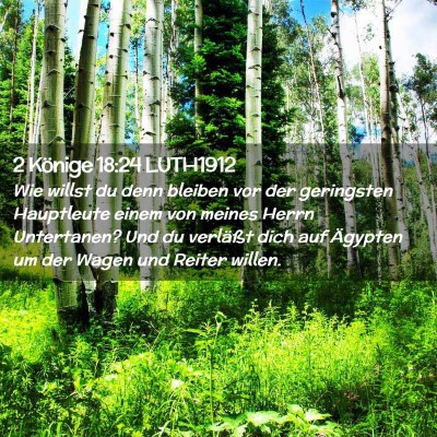 Picture 02 - 2 Könige 18:24 LUTH1912 - Wie willst du denn bleiben vor der geringsten - Bible Verse Picture