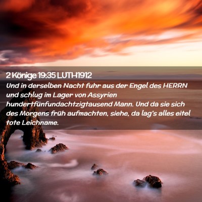 Picture 02 - 2 Könige 19:35 LUTH1912 - Und in derselben Nacht fuhr aus der Engel des - Bible Verse Picture