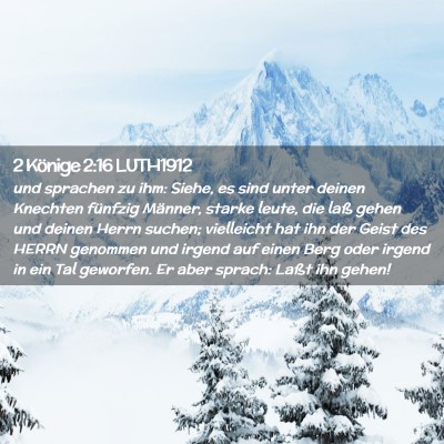 Picture 02 - 2 Könige 2:16 LUTH1912 - und sprachen zu ihm: Siehe, es sind unter deinen - Bible Verse Picture