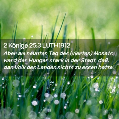 Picture 02 - 2 Könige 25:3 LUTH1912 - Aber am neunten Tag des (vierten) Monats ward der - Bible Verse Picture