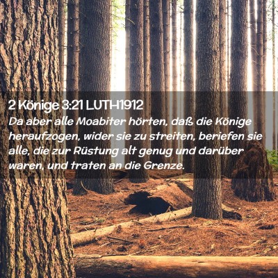 Picture 02 - 2 Könige 3:21 LUTH1912 - Da aber alle Moabiter hörten, daß die Könige - Bible Verse Picture