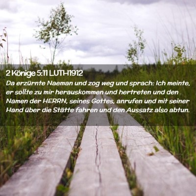 Picture 02 - 2 Könige 5:11 LUTH1912 - Da erzürnte Naeman und zog weg und sprach: Ich - Bible Verse Picture