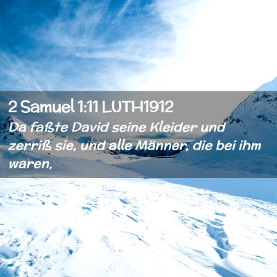 Picture 02 - 2 Samuel 1:11 LUTH1912 - Da faßte David seine Kleider und zerriß sie, - Bible Verse Picture