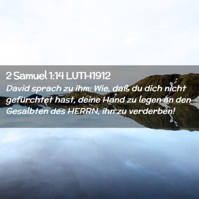 Picture 02 - 2 Samuel 1:14 LUTH1912 - David sprach zu ihm: Wie, daß du dich nicht - Bible Verse Picture