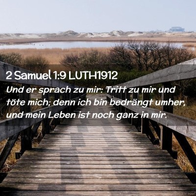 Picture 02 - 2 Samuel 1:9 LUTH1912 - Und er sprach zu mir: Tritt zu mir und töte - Bible Verse Picture