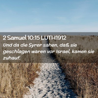 Picture 02 - 2 Samuel 10:15 LUTH1912 - Und da die Syrer sahen, daß sie geschlagen waren - Bible Verse Picture