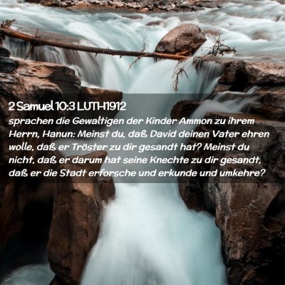 Picture 02 - 2 Samuel 10:3 LUTH1912 - sprachen die Gewaltigen der Kinder Ammon zu ihrem - Bible Verse Picture