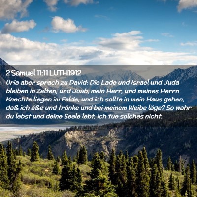 Picture 02 - 2 Samuel 11:11 LUTH1912 - Uria aber sprach zu David: Die Lade und Israel - Bible Verse Picture