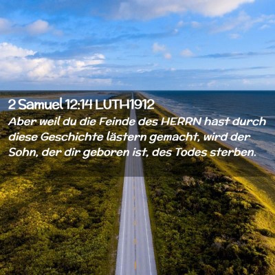 Picture 02 - 2 Samuel 12:14 LUTH1912 - Aber weil du die Feinde des HERRN hast durch - Bible Verse Picture