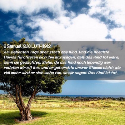 Picture 02 - 2 Samuel 12:18 LUTH1912 - Am siebenten Tage aber starb das Kind. Und die - Bible Verse Picture