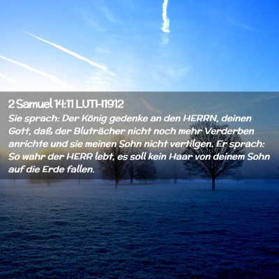 Picture 02 - 2 Samuel 14:11 LUTH1912 - Sie sprach: Der König gedenke an den HERRN, - Bible Verse Picture