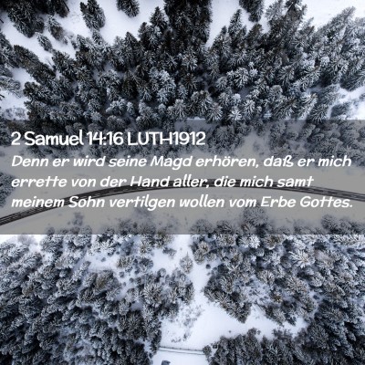 Picture 02 - 2 Samuel 14:16 LUTH1912 - Denn er wird seine Magd erhören, daß er mich - Bible Verse Picture