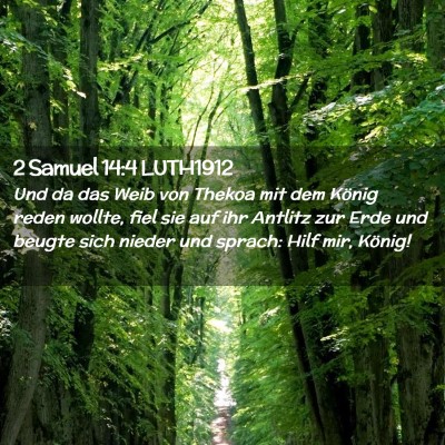 Picture 02 - 2 Samuel 14:4 LUTH1912 - Und da das Weib von Thekoa mit dem König reden - Bible Verse Picture