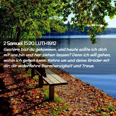 Picture 02 - 2 Samuel 15:20 LUTH1912 - Gestern bist du gekommen, und heute sollte ich - Bible Verse Picture