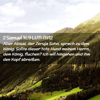 Picture 02 - 2 Samuel 16:9 LUTH1912 - Aber Abisai, der Zeruja Sohn, sprach zu dem - Bible Verse Picture