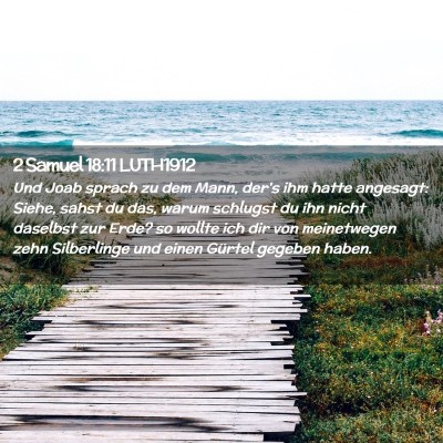 Picture 02 - 2 Samuel 18:11 LUTH1912 - Und Joab sprach zu dem Mann, der's ihm hatte - Bible Verse Picture