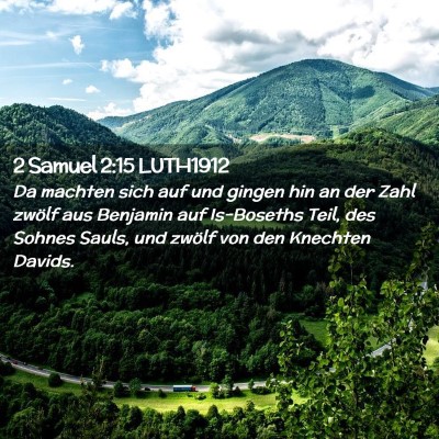 Picture 02 - 2 Samuel 2:15 LUTH1912 - Da machten sich auf und gingen hin an der Zahl - Bible Verse Picture