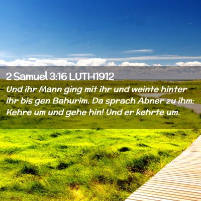 Picture 02 - 2 Samuel 3:16 LUTH1912 - Und ihr Mann ging mit ihr und weinte hinter ihr - Bible Verse Picture