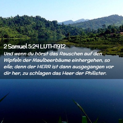 Picture 02 - 2 Samuel 5:24 LUTH1912 - Und wenn du hörst das Rauschen auf den Wipfeln - Bible Verse Picture