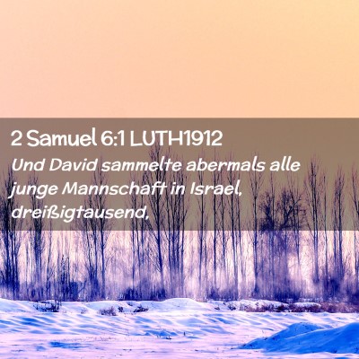 Picture 02 - 2 Samuel 6:1 LUTH1912 - Und David sammelte abermals alle junge Mannschaft - Bible Verse Picture