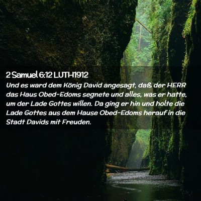 Picture 02 - 2 Samuel 6:12 LUTH1912 - Und es ward dem König David angesagt, daß der - Bible Verse Picture