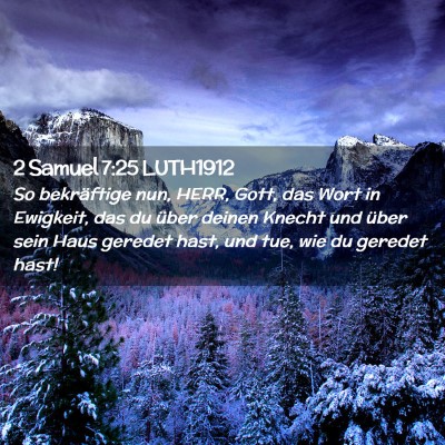 Picture 02 - 2 Samuel 7:25 LUTH1912 - So bekräftige nun, HERR, Gott, das Wort in - Bible Verse Picture