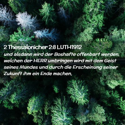 Picture 02 - 2 Thessalonicher 2:8 LUTH1912 - und alsdann wird der Boshafte offenbart werden, - Bible Verse Picture