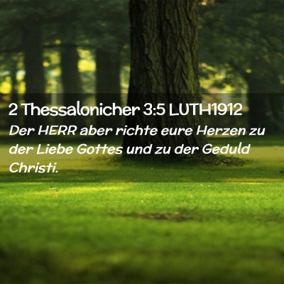 Picture 02 - 2 Thessalonicher 3:5 LUTH1912 - Der HERR aber richte eure Herzen zu der Liebe - Bible Verse Picture