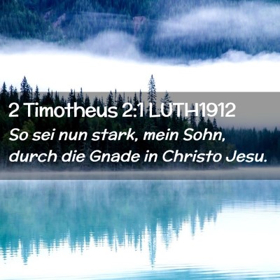Picture 02 - 2 Timotheus 2:1 LUTH1912 - So sei nun stark, mein Sohn, durch die Gnade in - Bible Verse Picture