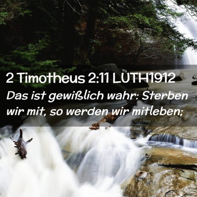 Picture 02 - 2 Timotheus 2:11 LUTH1912 - Das ist gewißlich wahr: Sterben wir mit, so - Bible Verse Picture
