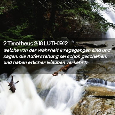 Picture 02 - 2 Timotheus 2:18 LUTH1912 - welche von der Wahrheit irregegangen sind und - Bible Verse Picture