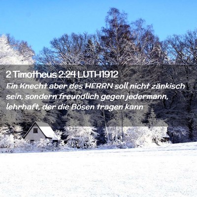 Picture 02 - 2 Timotheus 2:24 LUTH1912 - Ein Knecht aber des HERRN soll nicht zänkisch - Bible Verse Picture