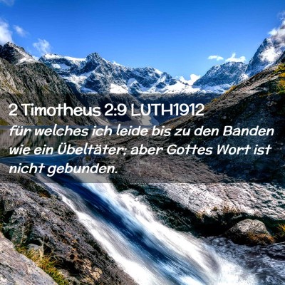 Picture 02 - 2 Timotheus 2:9 LUTH1912 - für welches ich leide bis zu den Banden wie ein - Bible Verse Picture