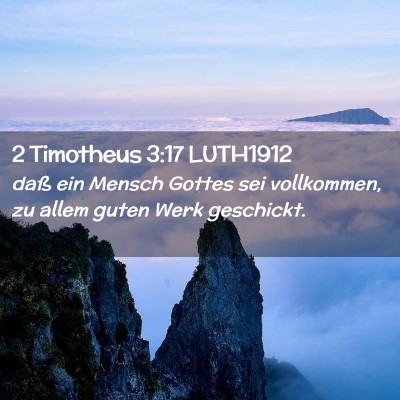 Picture 02 - 2 Timotheus 3:17 LUTH1912 - daß ein Mensch Gottes sei vollkommen, zu allem - Bible Verse Picture