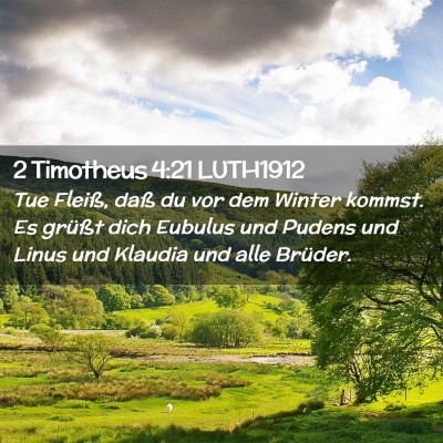 Picture 02 - 2 Timotheus 4:21 LUTH1912 - Tue Fleiß, daß du vor dem Winter kommst. Es - Bible Verse Picture