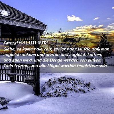 Picture 02 - Amos 9:13 LUTH1912 - Siehe, es kommt die Zeit, spricht der HERR, daß - Bible Verse Picture