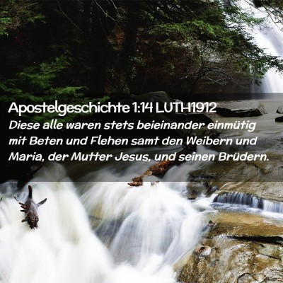 Picture 02 - Apostelgeschichte 1:14 LUTH1912 - Diese alle waren stets beieinander einmütig mit - Bible Verse Picture