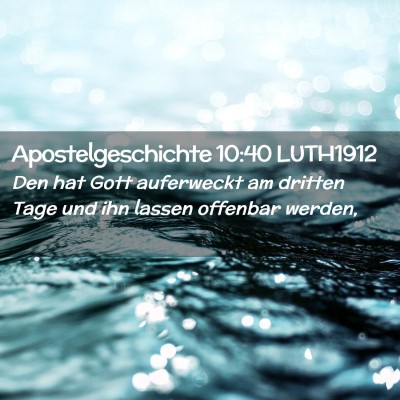 Picture 02 - Apostelgeschichte 10:40 LUTH1912 - Den hat Gott auferweckt am dritten Tage und ihn - Bible Verse Picture